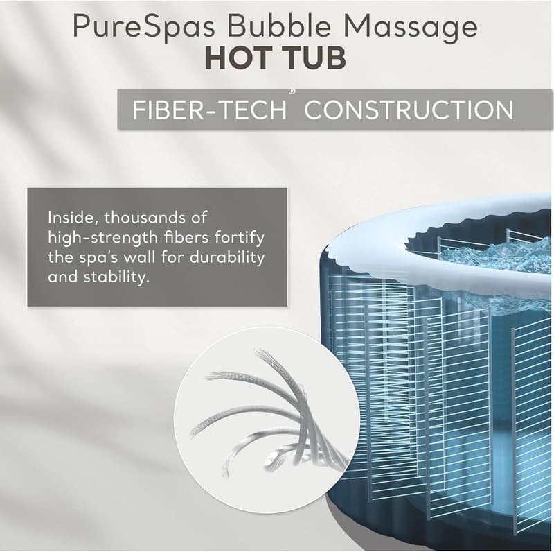 Inflatable 4-Person Hot Tub with Energy Efficient Cover