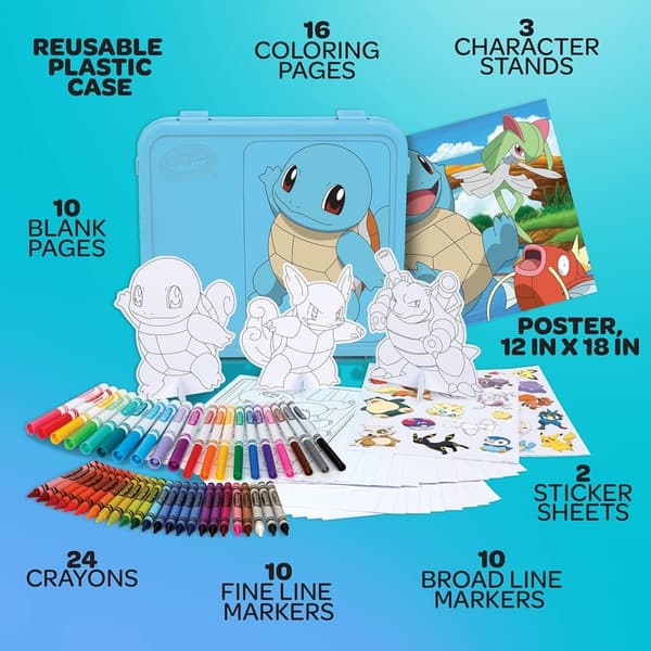 Pokémon Squirtle Kids Art Set with 71+ Coloring Tools