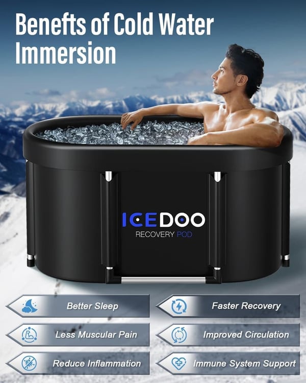 XL 139-Gallon Portable Cold Plunge Tub for Athletes