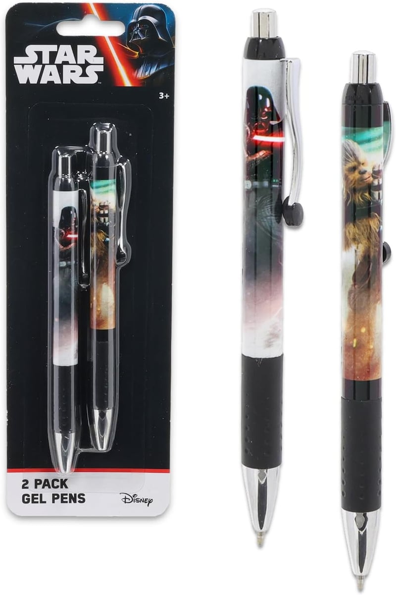 Star Wars Ballpoint Pen Set - 2 Rollerball Pens with Darth Vader & Han Solo