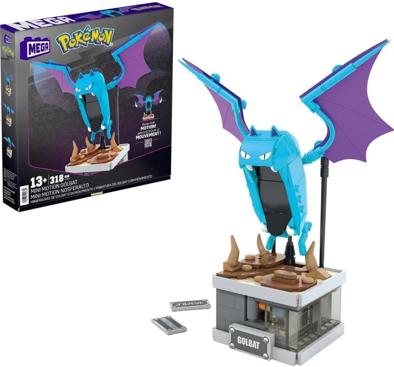 Pokémon Building Toys Set - Mini Golbat, 313 Pieces, 5