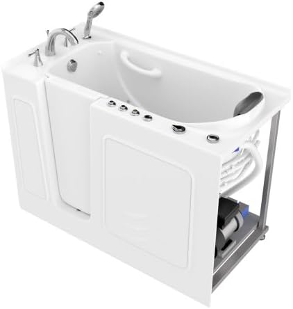 Walk-In Bathtub with 15 Whirlpool Jets and Waterfall Faucet