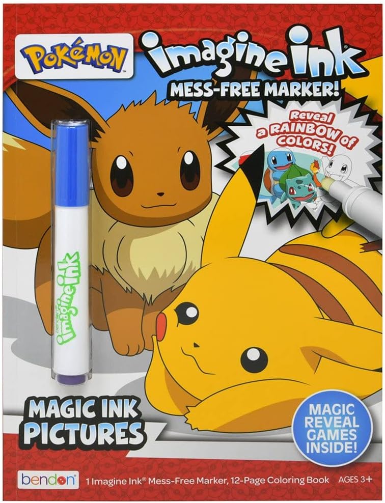 Pokemon Imagine Ink Mess-Free Coloring Book for Kids