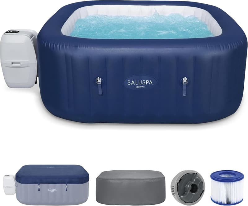EnergySense Inflatable Hot Tub Spa for 4-6 People with App Control