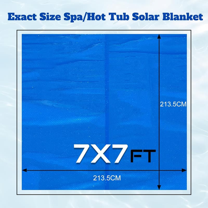 Heavy-Duty 7x7 ft Hot Tub Solar Blanket