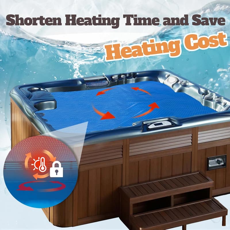 Heavy-Duty 7x7 ft Hot Tub Solar Blanket