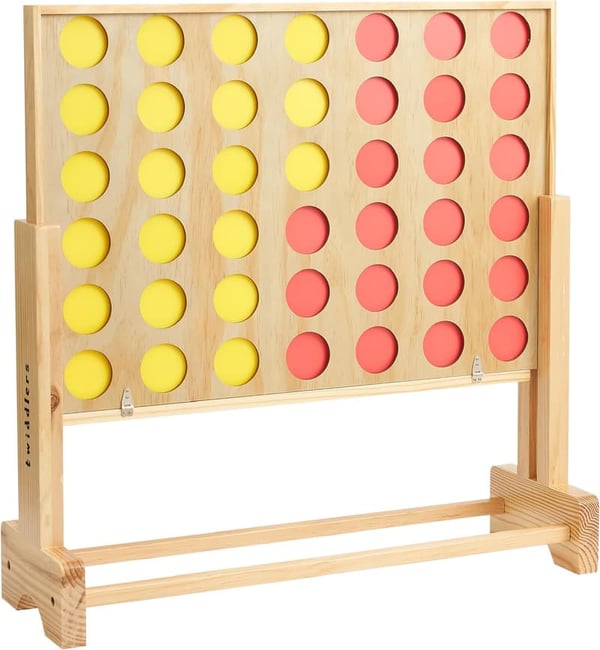 Giant 4-in-a-Row Connect Game with Adjustable Height & Bag