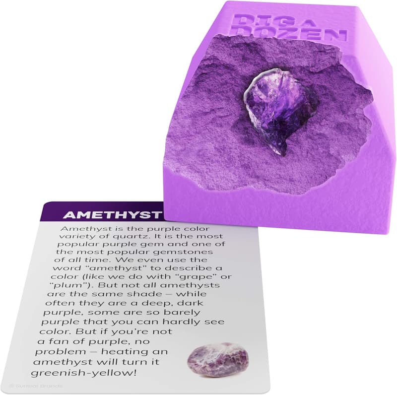 Kids' Gem Mining Kit - Discover 12 Real Gemstones & Crystals