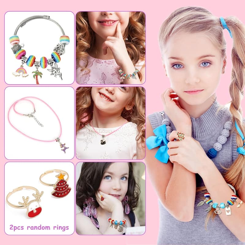 Charm Bracelet Making Kit for Girls - DIY Jewelry Gift for Ages 4-12