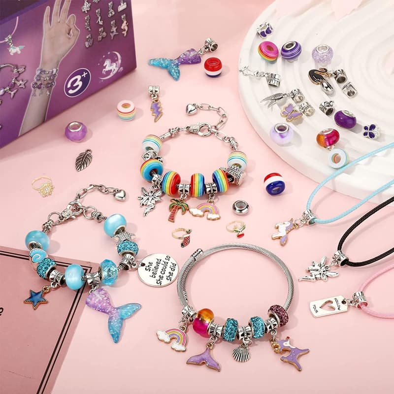 Charm Bracelet Making Kit for Girls - DIY Jewelry Gift for Ages 4-12