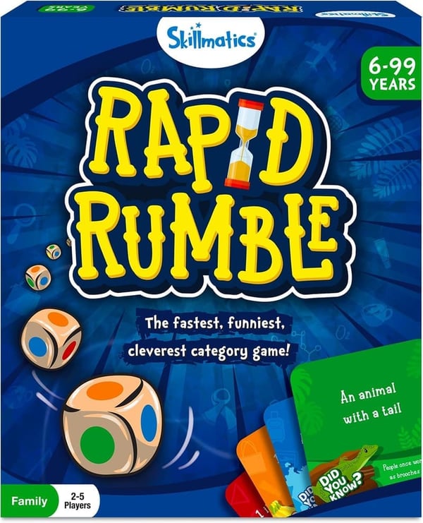 Skillmatics Rapid Rumble - Fast-Paced Family Card Game for Ages 6+
