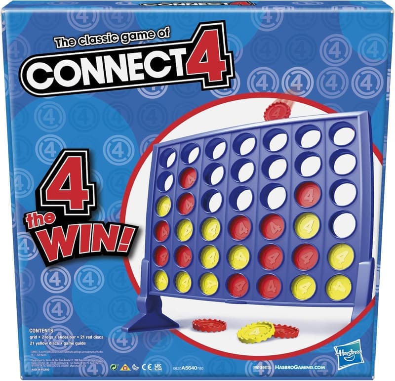 Connect 4 Classic Strategy Game for Kids and Families, Ages 6+