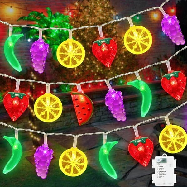 Battery Operated Tropical String Lights - 30 LED - 16 Ft