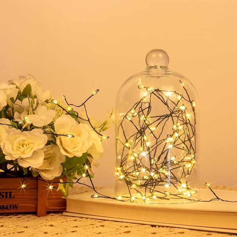 20FT Waterproof Fairy Lights with Remote, 200 LEDs - Indoor/Outdoor Decor