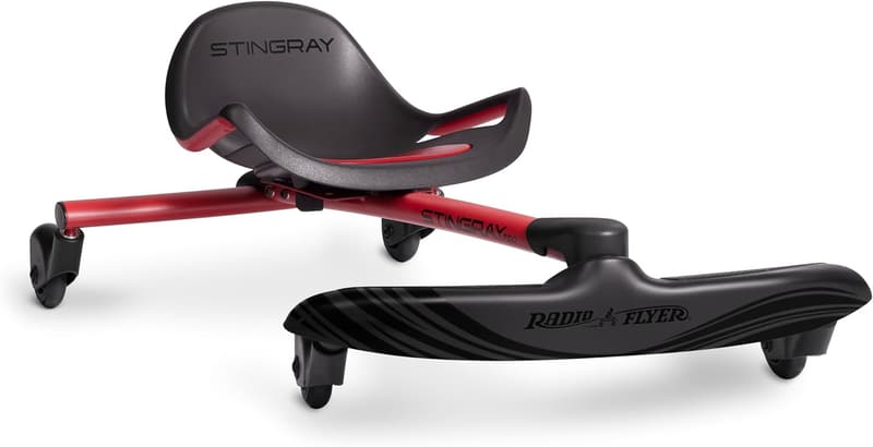 Stingray Ride-On Scooter Toy for Kids Ages 3-8, Black