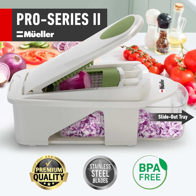 12-Blade Mandoline Slicer & Food Chopper for Kitchen Essentials