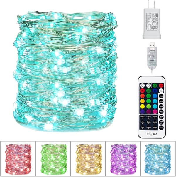 33 ft Color Changing Fairy String Lights - 100 LED with Remote