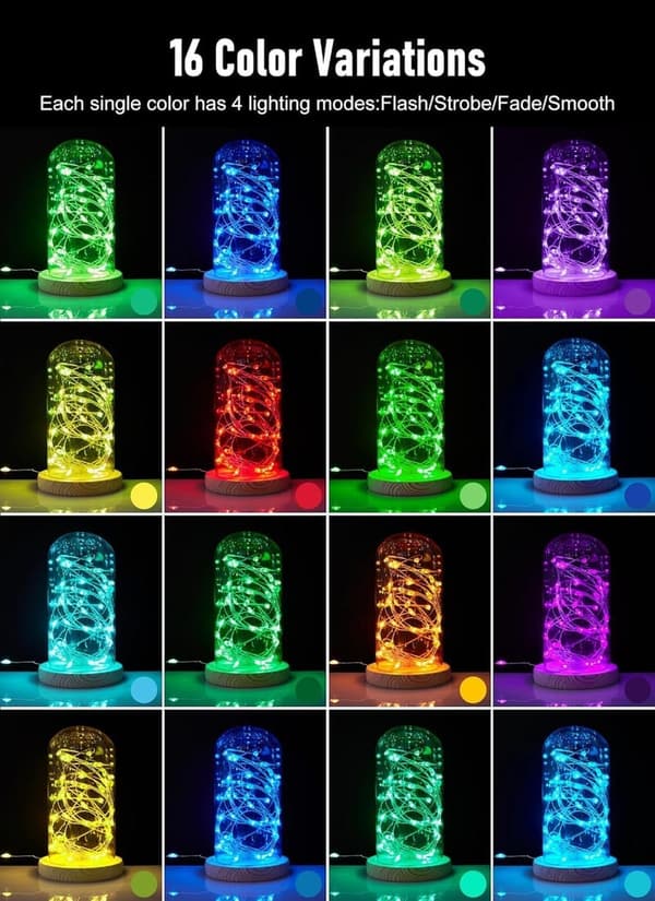 33 ft Color Changing Fairy String Lights - 100 LED with Remote