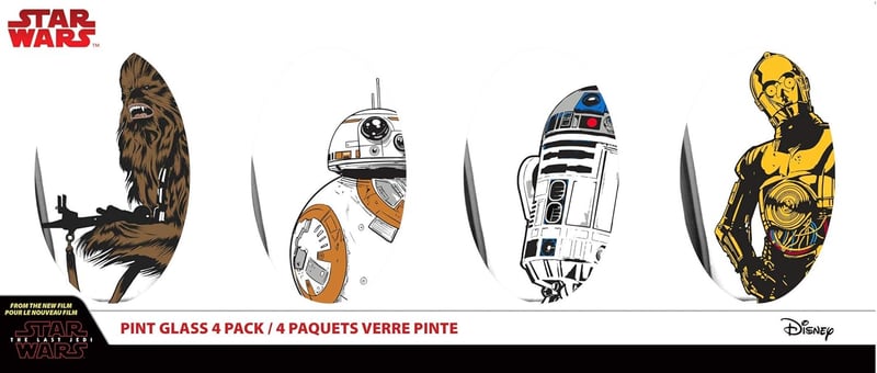 Star Wars Classic Pint Glass Set - 16 oz, Set of 4