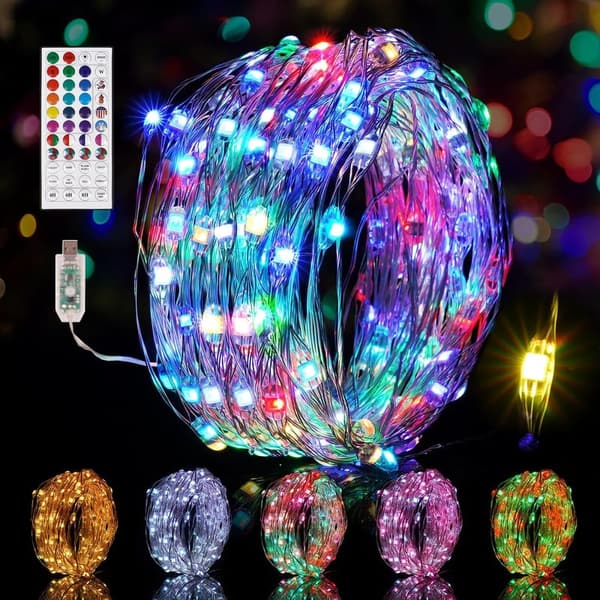 100LED Color Changing Fairy Lights with Remote - 33Ft, 24 Modes
