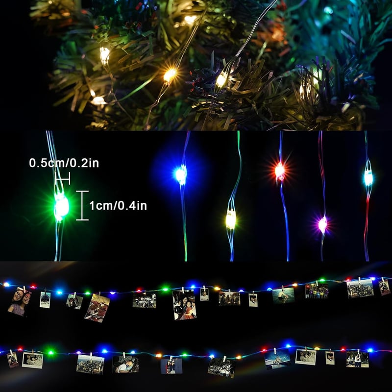 100LED Color Changing Fairy Lights with Remote - 33Ft, 24 Modes