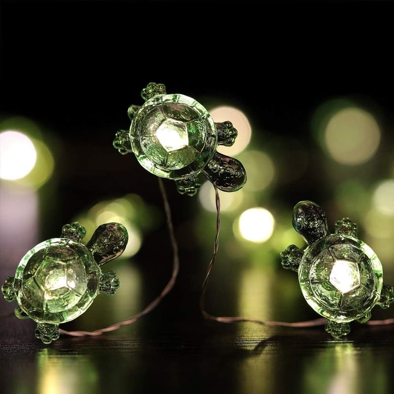 Turtle Fairy String Lights 13 Ft, 40 LED, Battery Operated