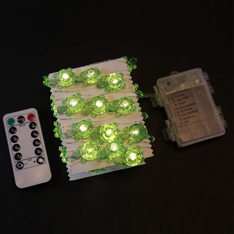 Turtle Fairy String Lights 13 Ft, 40 LED, Battery Operated