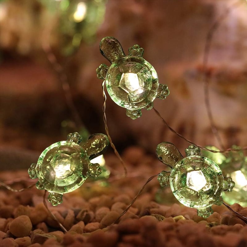 Turtle Fairy String Lights 13 Ft, 40 LED, Battery Operated