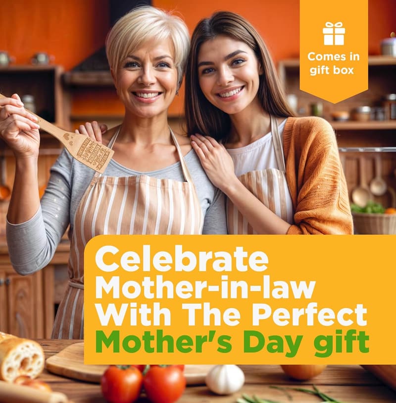 Mother's Day Bamboo Cooking Utensils & Cutting Board Set