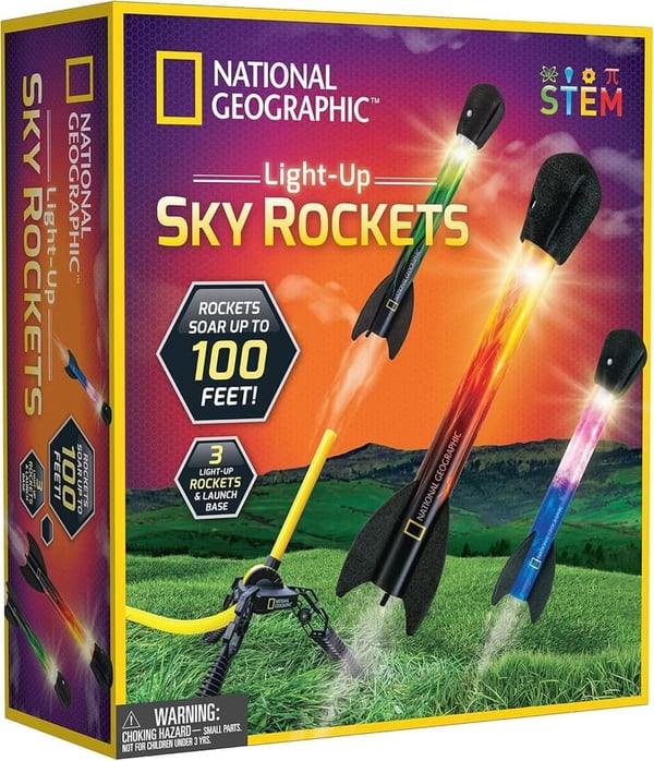 LED Air Rocket Launcher – Foam Tipped Rockets Up to 100 Feet