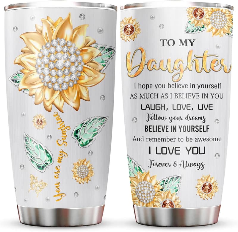 Daughter Gift Tumblers 20oz - From Mom/Dad for Any Occasion