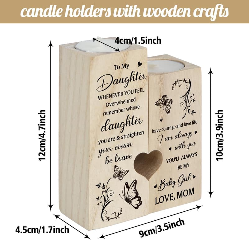 Mother's Day Candle Holders - Gifts from Mom for Daughters