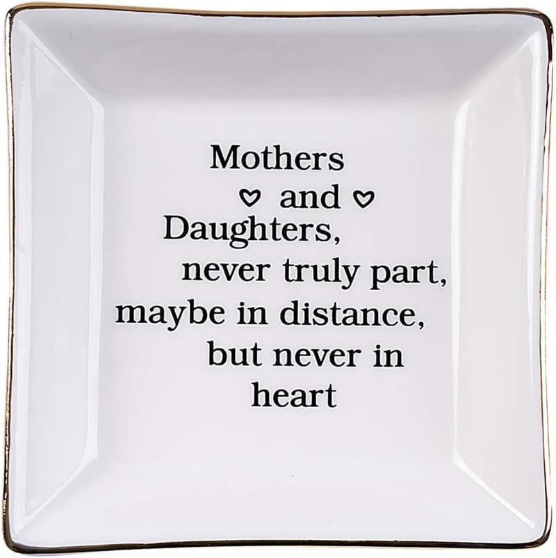 Mother's Day Ceramic Jewelry Tray for Mom from Daughter
