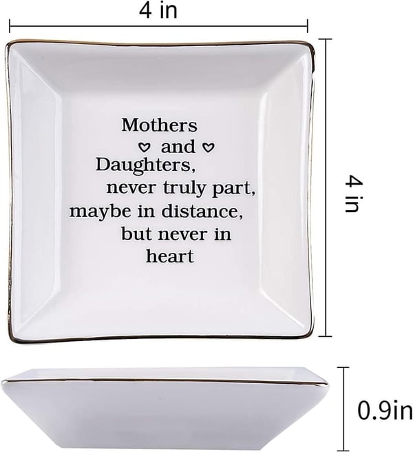 Mother's Day Ceramic Jewelry Tray for Mom from Daughter