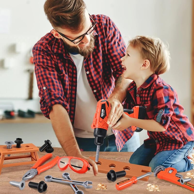 Kids Tool Set - 48-Piece Toddler Tool Kit with Toy Drill