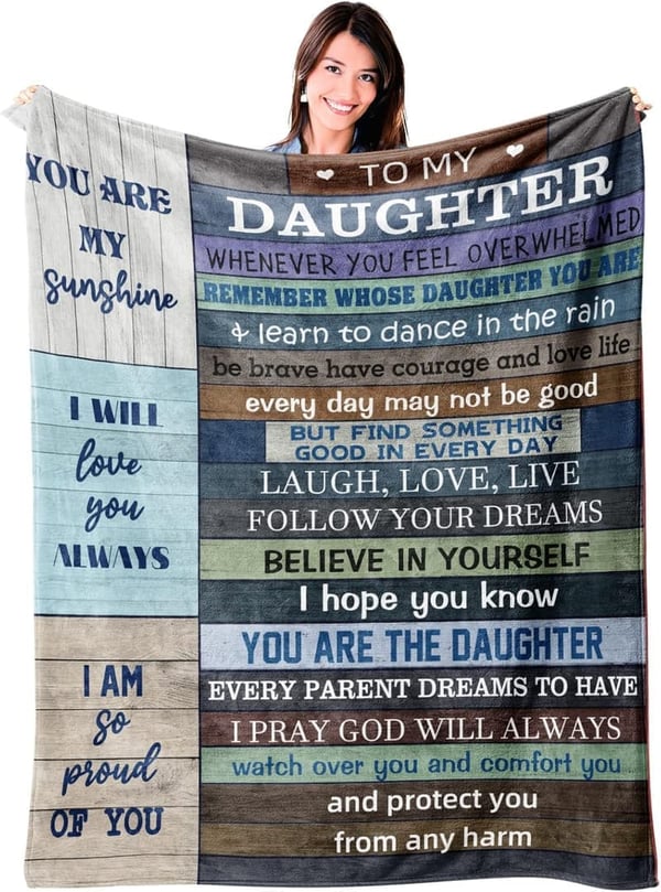 Cozy Flannel Blanket for Daughter - Birthday, Graduation, Wedding