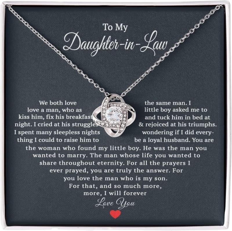 Bonus Daughter Necklace with Message Card & Gift Box