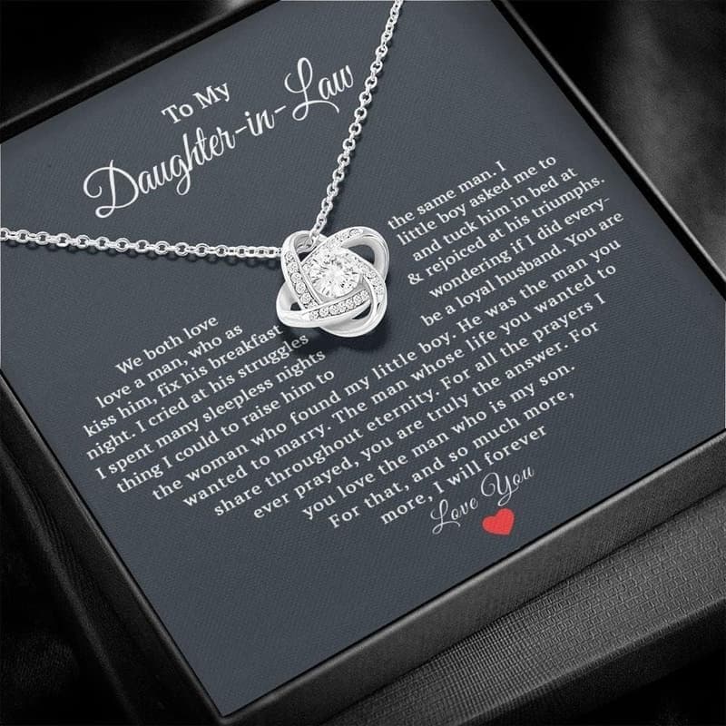 Bonus Daughter Necklace with Message Card & Gift Box