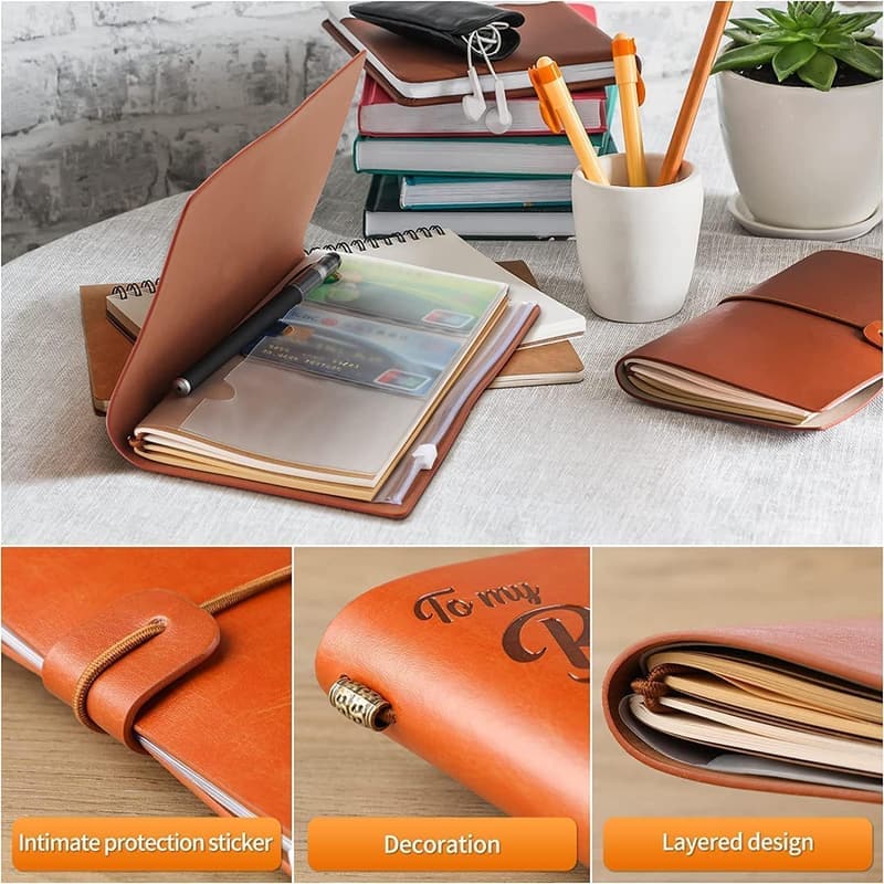 To My Daughter Leather Journal - Refillable 140 Page Gift