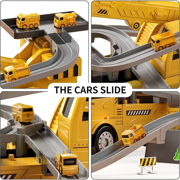 Kids Construction Crane Toy Set for Ages 3-7 - Outdoor Playset