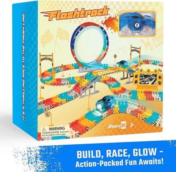 Glow-in-the-Dark Race Track Toy Set - Fun Birthday Gift for Kids
