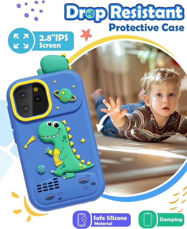 Kids Dinosaur Smartphone Toy with Games - Ages 4-10