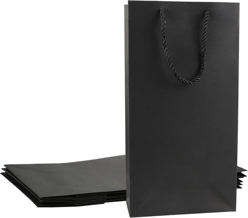 Double Bottle Wine Gift Bags with Rope Handles - 4 Pcs