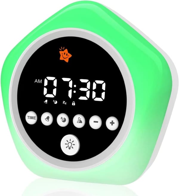 Kids OK to Wake Alarm Clock with Night Light