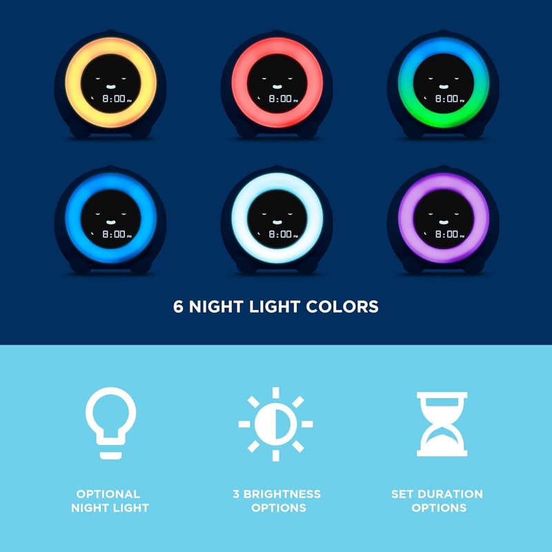 Children's Sleep Trainer & Night Light Sound Machine - Arctic Blue