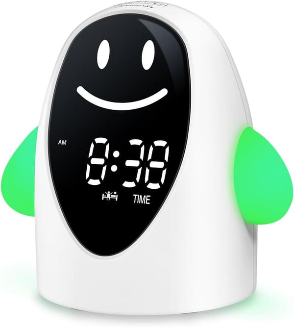 Sleep Training Alarm Clock for Kids - Cute Robot Design