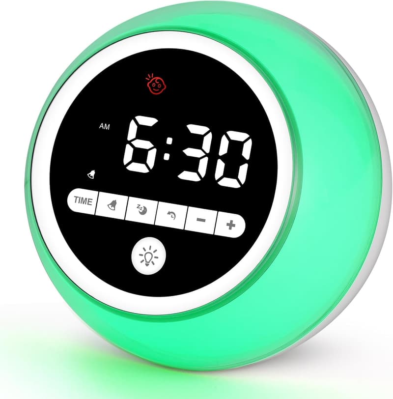 Kids Sleep Training Alarm Clock with Night Lights and Nap Timer