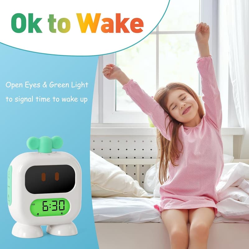 Children's Sleep Training Alarm Clock with Light and Nap Timer