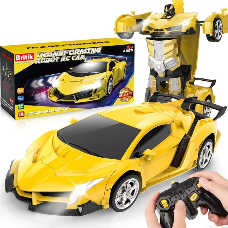 Transforming Remote Control Car Toy for Boys Ages 4-8