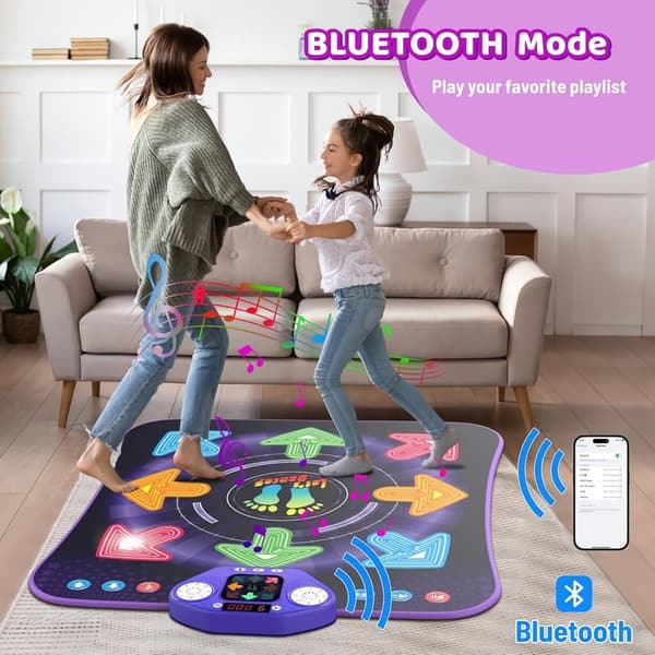 Light-Up Bluetooth Dance Mat for Kids Ages 3-12